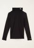 Calvin Klein Zwarte Monogram Ls Roll Neck Top online kopen