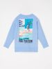 Scotch & Soda Lichtblauwe Trui Crewneck Artwork Sweatshirt online kopen