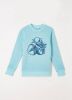 Scotch & Soda Garment dyed graphic sweater van biologisch katoen online kopen
