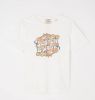 Scotch and Soda T shirts Relaxed Fit Floral Logo Artwork T Shirt Wit online kopen