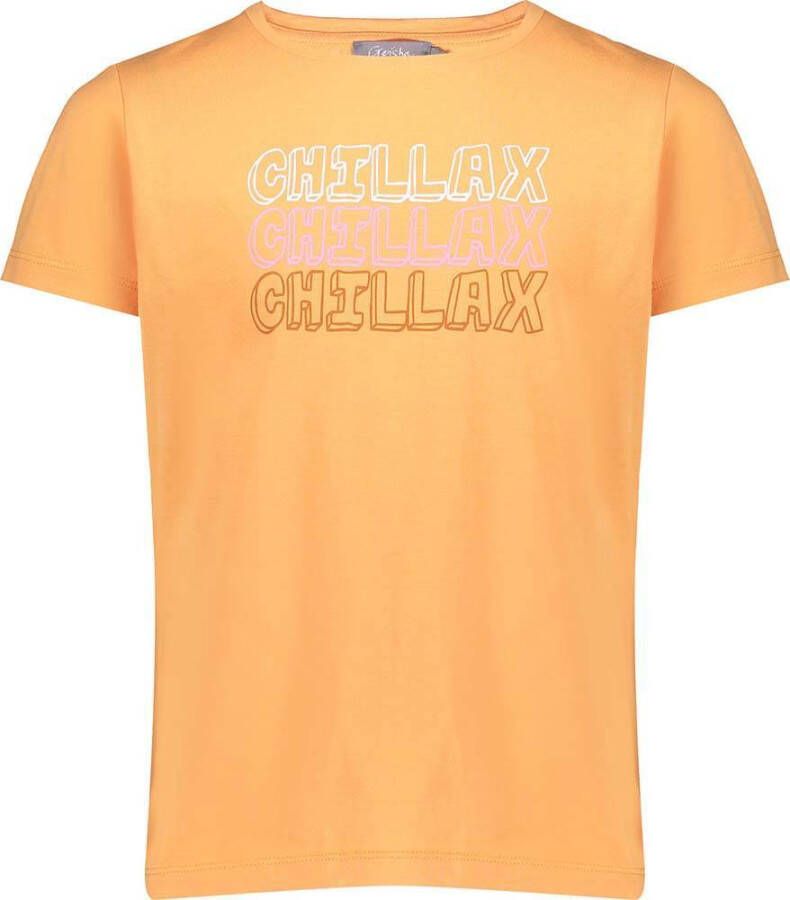Geisha ! Meisjes Shirt Korte Mouw -- Oranje Katoen online kopen