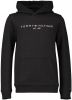 Tommy Hilfiger unisex hoodie met logo zwart online kopen