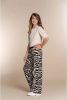 Geisha loose fit broek met zebraprint zwart/zand online kopen