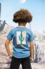 Moodstreet Blauwe T shirt T shirt With Chest And Back Print online kopen