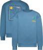 Moodstreet Blauwe Trui Sweatshirt With Chest And Back Print online kopen