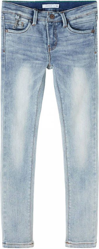 NAME IT KIDS low waist slim fit jeans NKMTHEO light denim online kopen