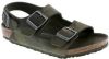 Birkenstock Sandalen Milano Kids narrow Birko Flor Nubuck Groen online kopen