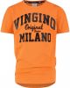Vingino Essentials T shirt met logo met biologisch katoen oranje/zwart online kopen