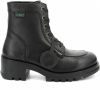 Kickers Kick Hello Lace up Boots , Zwart, Dames online kopen