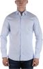 Calvin Klein Lichtblauwe Klassiek Overhemd Poplin Stretch Slim Shirt online kopen