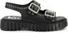 Kickers Kick Falk Sandals , Zwart, Dames online kopen