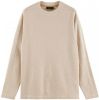 Scotch and Soda Truien Waffle structured Organic Cotton long sleeve Wit online kopen