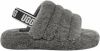 Ugg Fluff Yeah Slide Open Teen voor Kinderen in Charcoal,| Shearling online kopen