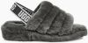 Ugg Fluff Yeah Slide Open Teen voor Kinderen in Charcoal,| Shearling online kopen