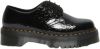Dr Martens 1461 Quad Leopard Emboss Patent Platform schoenen Dr. Martens, Zwart, Dames online kopen
