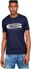 G-Star T Shirt Navy Met Wit Logo(D15104 336 6067 ) online kopen