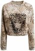 Guess T shirts Long sleeve Leopard Pullover Groen online kopen