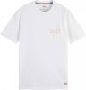 Scotch and Soda T shirts Graphic Jersey T shirt inside pocket Wit online kopen