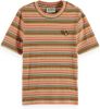 Scotch & Soda Stripe textured slim fit t shirt jersey multi stri online kopen