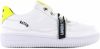 Shoesme MU21S020 C leren sneakers wit/geel online kopen