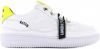 Shoesme MU21S020 C leren sneakers wit/geel online kopen