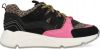 Vingino Lidya leren sneakers met panterprint zwart/roze online kopen