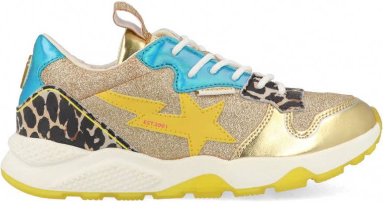 Vingino Zetta sneakers met panterprint goud/multi online kopen
