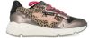 Vingino Zetta leren sneakers met panterprint roze/metallic online kopen