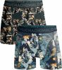 Muchachomalo Boxershorts Shorts Samurai 2 Pack Zwart online kopen