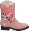 Shoesme WT21W112 C leren cowboylaarzen met dierenprint roze online kopen