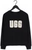 Ugg Madeline Fuzzy Logo Crewneck Top voor Dames in Black,, Katoen online kopen