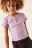Garcia ! Meisjes Shirt Korte Mouw -- Lila Katoen/elasthan online kopen