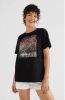 O'Neill T shirt met printopdruk en borduursels zwart online kopen