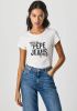Pepe Jeans Shirt met korte mouwen BERNARDETTE met grote gebloemde logo print bij de borst online kopen