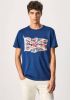 Pepe Jeans Camiseta Flag Logo N , Blauw, Heren online kopen