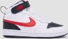 Nike court borough mid 2 sneakers wit/rood kinderen online kopen