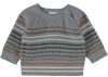 NAME IT BABY newborn baby gestreepte ribgebreide trui NBMSOPAS van biologisch katoen grijs/wit/bruin online kopen