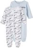 NAME IT BABY boxpak NBMNIGHTSUIT set van 2 wit/lichtblauw online kopen