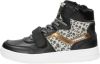 Vingino Senne Mid Velcro hoge leren sneakers met panterprint zwart/multi online kopen