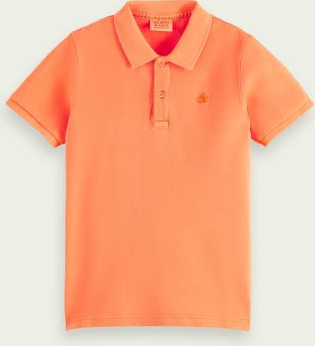 Scotch & Soda Neon Polo Garment Dyed Short Sleeved Pique Polo online kopen