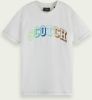 Scotch & Soda T shirt van biologisch katoen met logoprint online kopen