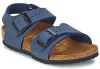 Birkenstock New York Junior Birko Flor BC Narrow Junior Sandaal Marineblauw online kopen