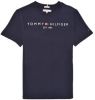 Tommy Hilfiger unisex T shirt van biologisch katoen donkerblauw online kopen