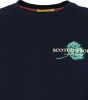 Scotch & Soda Graphic jersey crewneck t shirt , Blauw, Heren online kopen