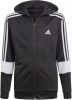 Adidas Hoodie Must Haves Aeroready 3 Stripes Full Zip Zwart/Wit Kinderen online kopen