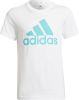 Adidas T shirt Essentials Big Logo Wit/Turquoise Kinderen online kopen