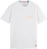 Scotch and Soda T shirts Graphic Jersey T shirt inside pocket Wit online kopen
