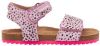Vingino Tavi leren sandalen met dierenprint roze online kopen