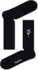 Happy Socks Sokken Ribbed Embroidery Carpe Diem Sock Zwart online kopen