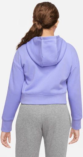 Nike Sportswear Club Korte hoodie van sweatstof voor meisjes Paars online kopen